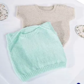 Baby Singlets Knitting Pattern  (K642)