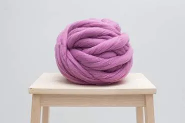 DIY Hand Knit Kit, Lap Throw 30x50 in, Merino wool