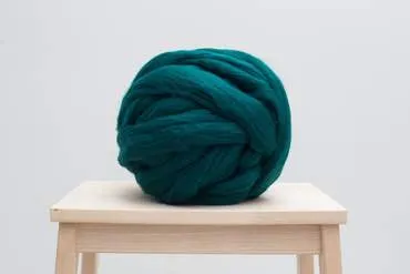 DIY Hand Knit Kit, Lap Throw 30x50 in, Merino wool