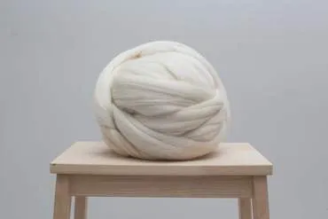 DIY Hand Knit Kit, Lap Throw 30x50 in, Merino wool