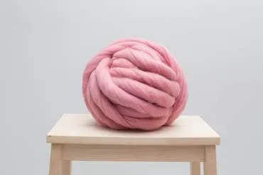 DIY Hand Knit Kit, Lap Throw 30x50 in, Merino wool
