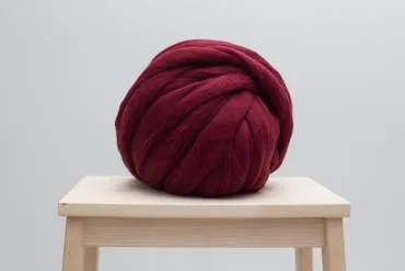 DIY Hand Knit Kit, Lap Throw 30x50 in, Merino wool