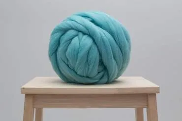 DIY Hand Knit Kit, Lap Throw 30x50 in, Merino wool