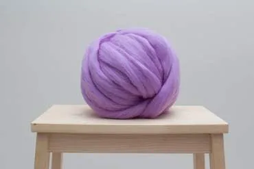 DIY Hand Knit Kit, Lap Throw 30x50 in, Merino wool