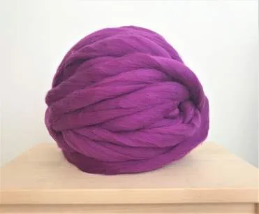 DIY Hand Knit Kit, Lap Throw 30x50 in, Merino wool
