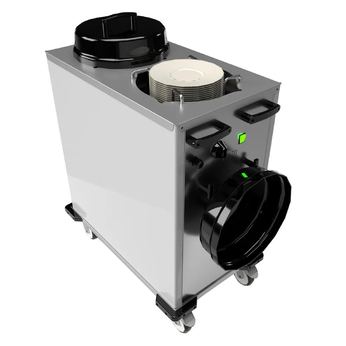 DR401 Moffat Twin Stack Mobile Heated Plate Dispenser HP2