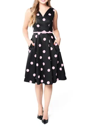 Girls Wanna Have Fun Dress in Black & Pink