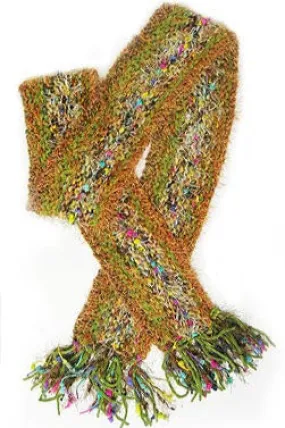 Mixed yarn Christensen scarf brown colorway Pattern (Knit)