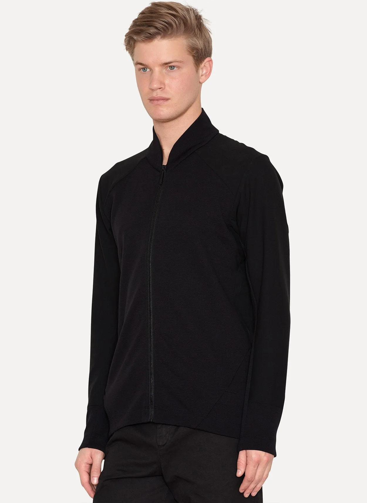 Nylon Merino Wool Graph Cardigan