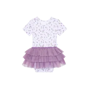 Posh Peanut Short Sleeve Tulle Skirt Bodysuit in Jeanette