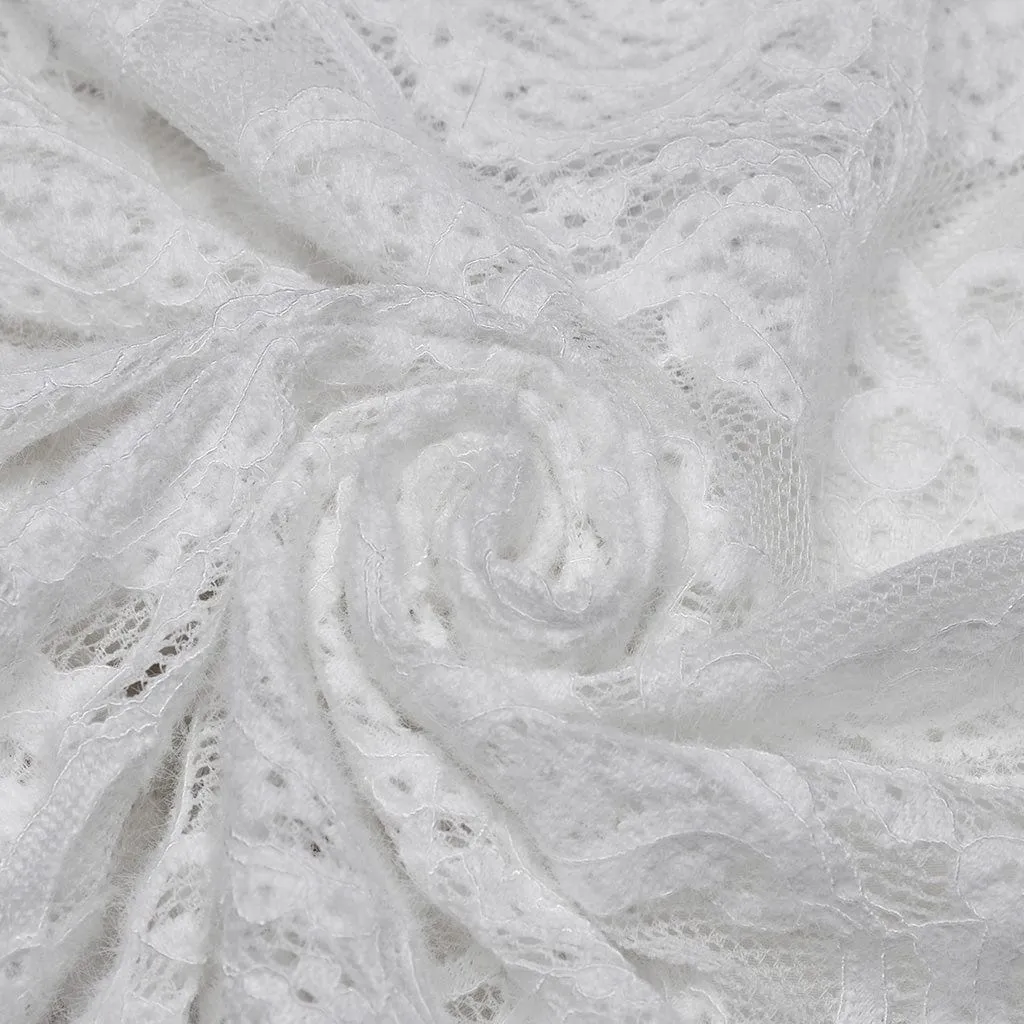 Women's Gothic Stand Collar Puff Sleeved Lace Shirt White