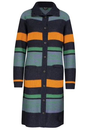Zilch cardigan long stripe navy