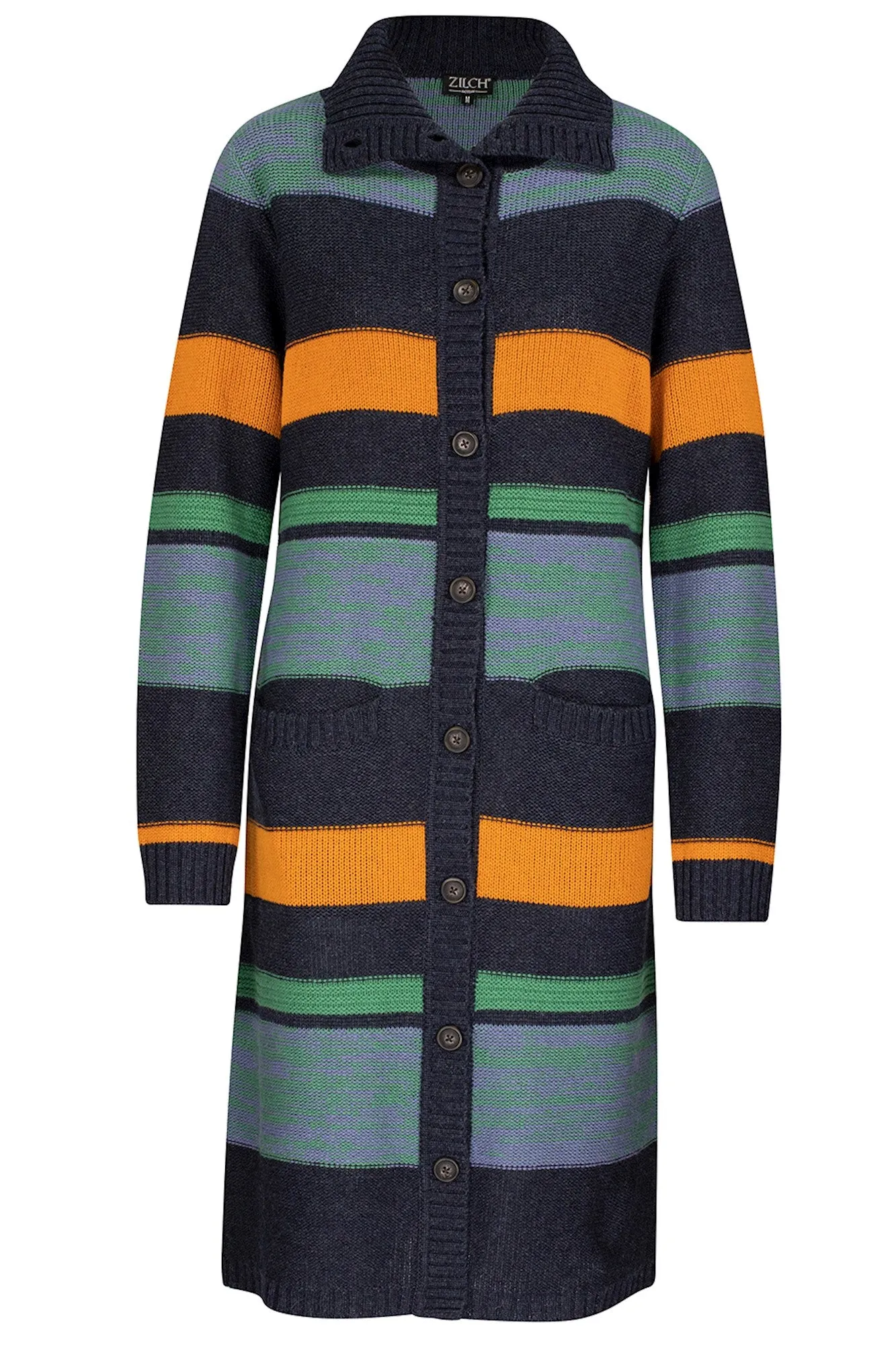 Zilch cardigan long stripe navy
