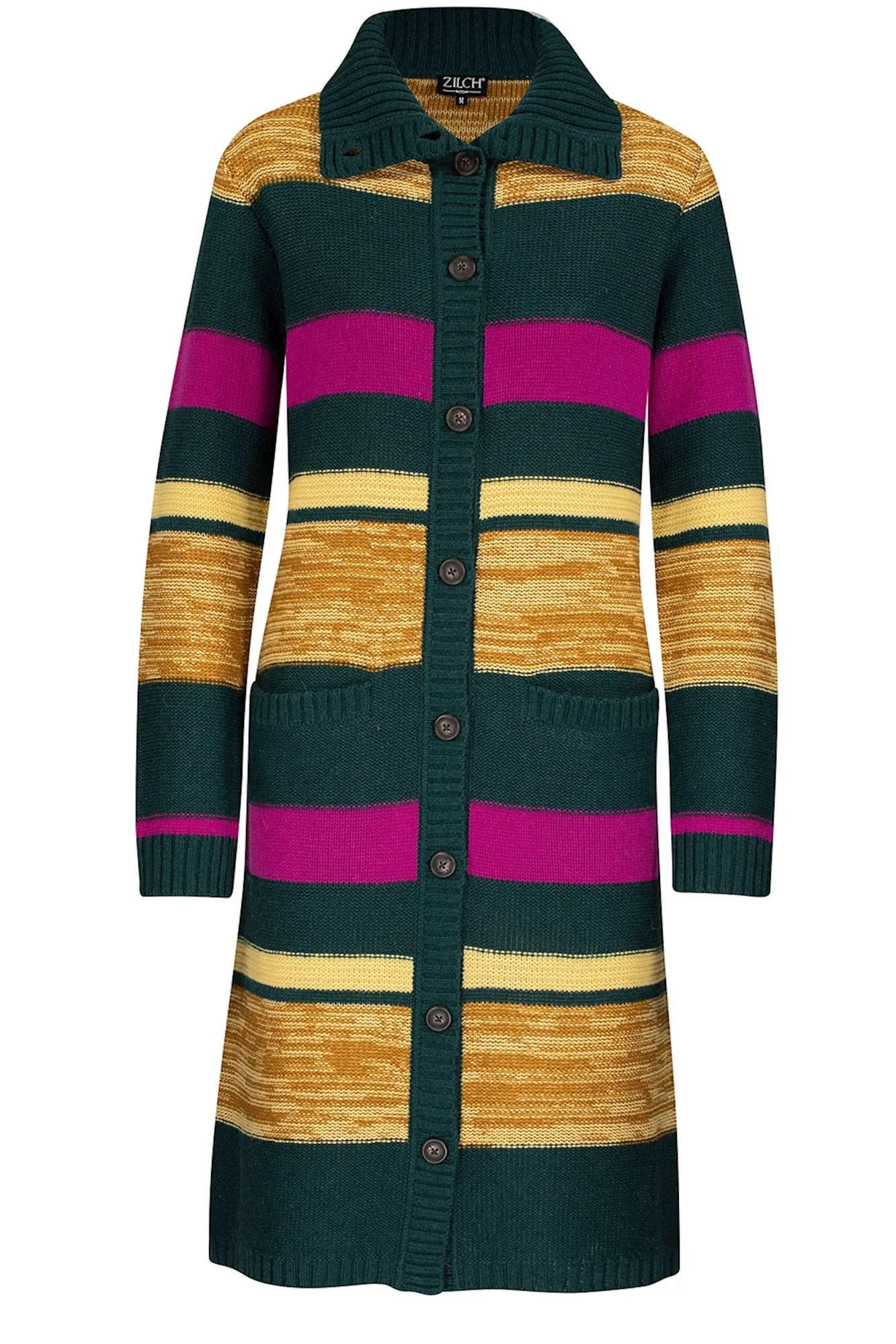 Zilch cardigan long stripe pine
